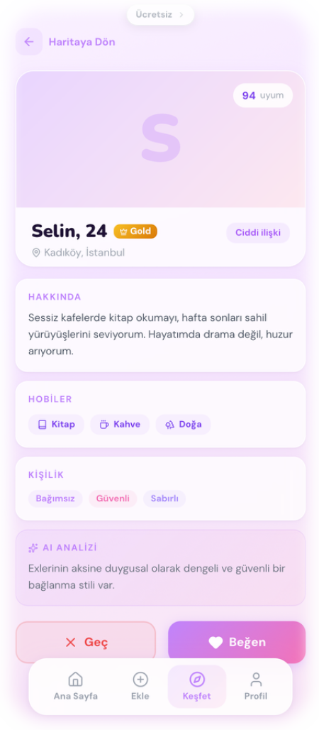Typical Lover uyum skoru ekranı
